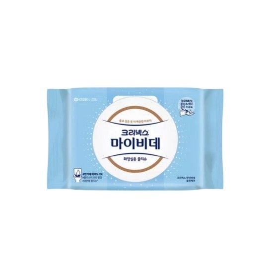 (주)우일씨앤텍 마이비데 물티슈 대용량 캡형 60매 x 1팩 클린케어 화장실용 비데용 물에녹는 비데티슈