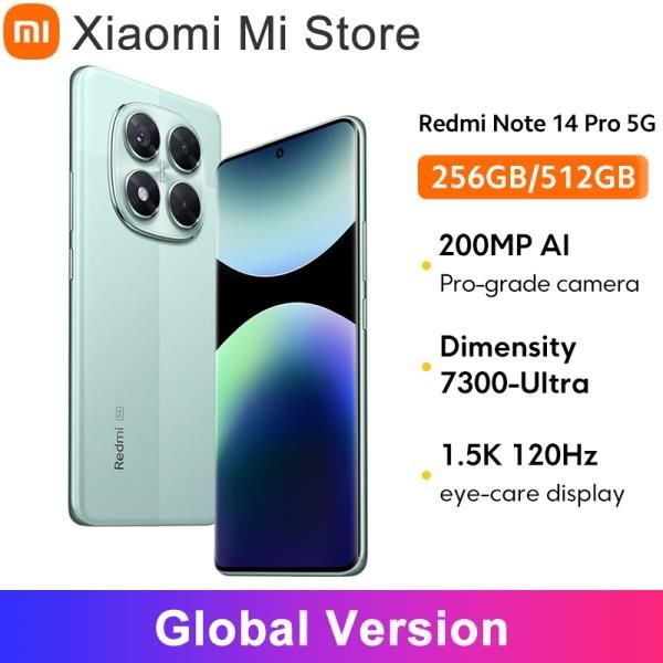 글로벌 버전 Redmi Note 14 Pro 5G 샤오미 스마트폰