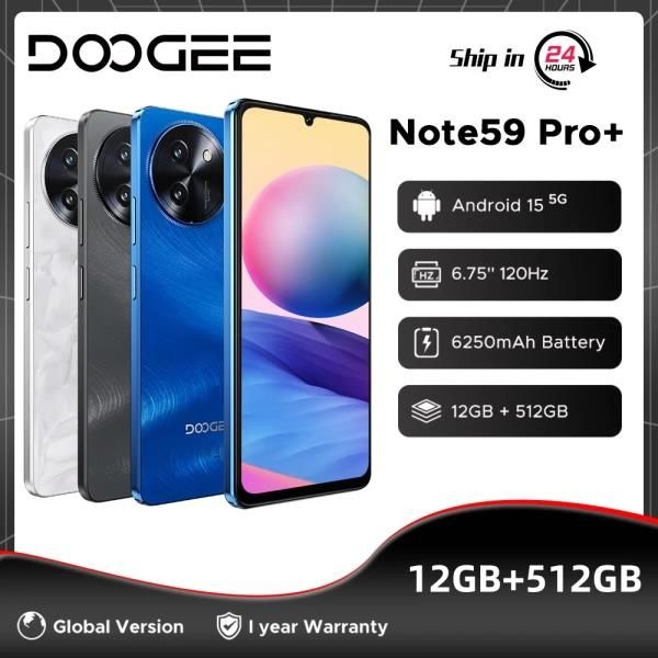 글로벌 버전 DOOGEE Note59 Pro+ 5G 스마트폰