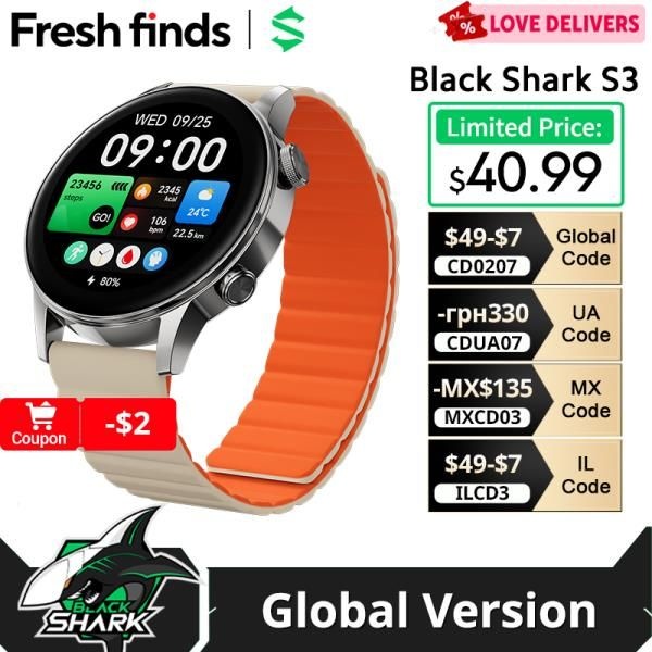 글로벌 버전 블랙샤크 S3 스마트워치 15일 배터리 수명 150+