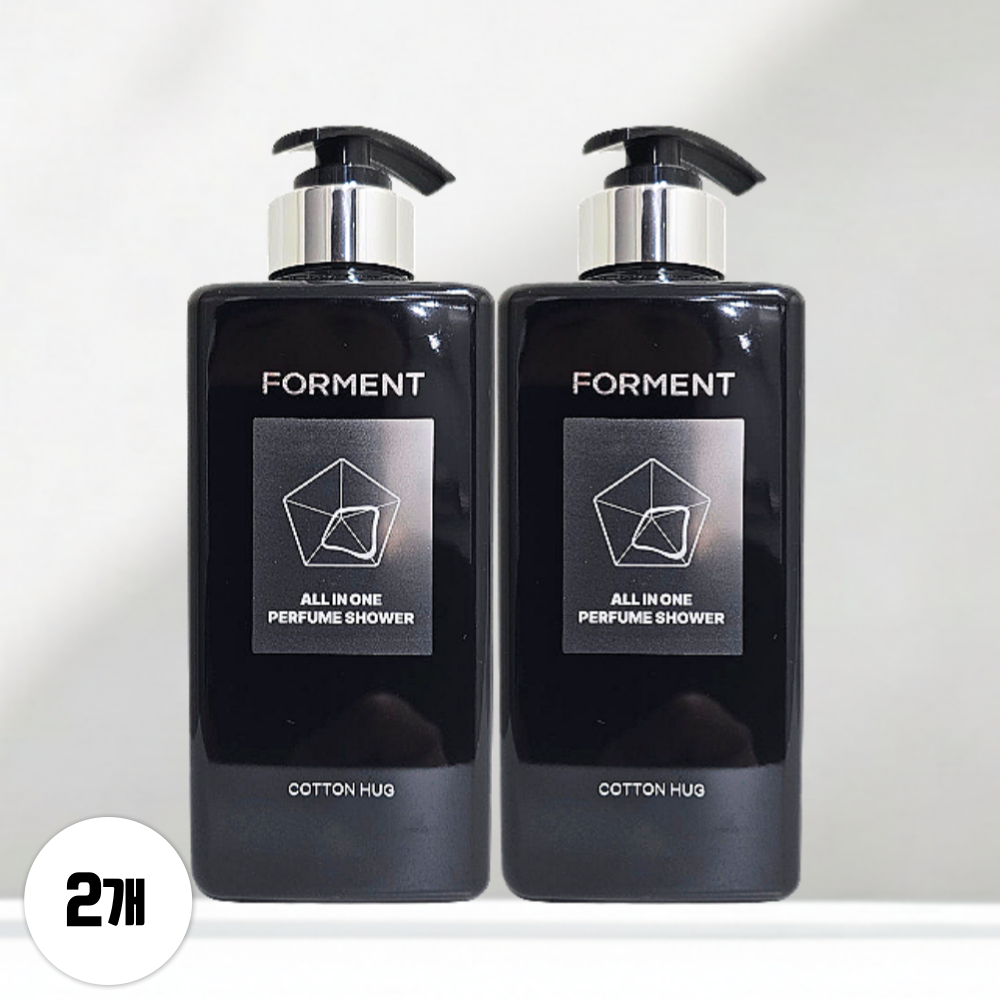 포맨트 바디워시 포맨 올인원 퍼퓸 샤워 코튼허그 코튼향 500ml 2개