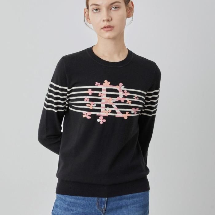 OLIVIALAUREN DP02 봄니트 봄라운드넥으로단품이나이너로활용하시기좋은아이템예오 VOB  BL5S  1151