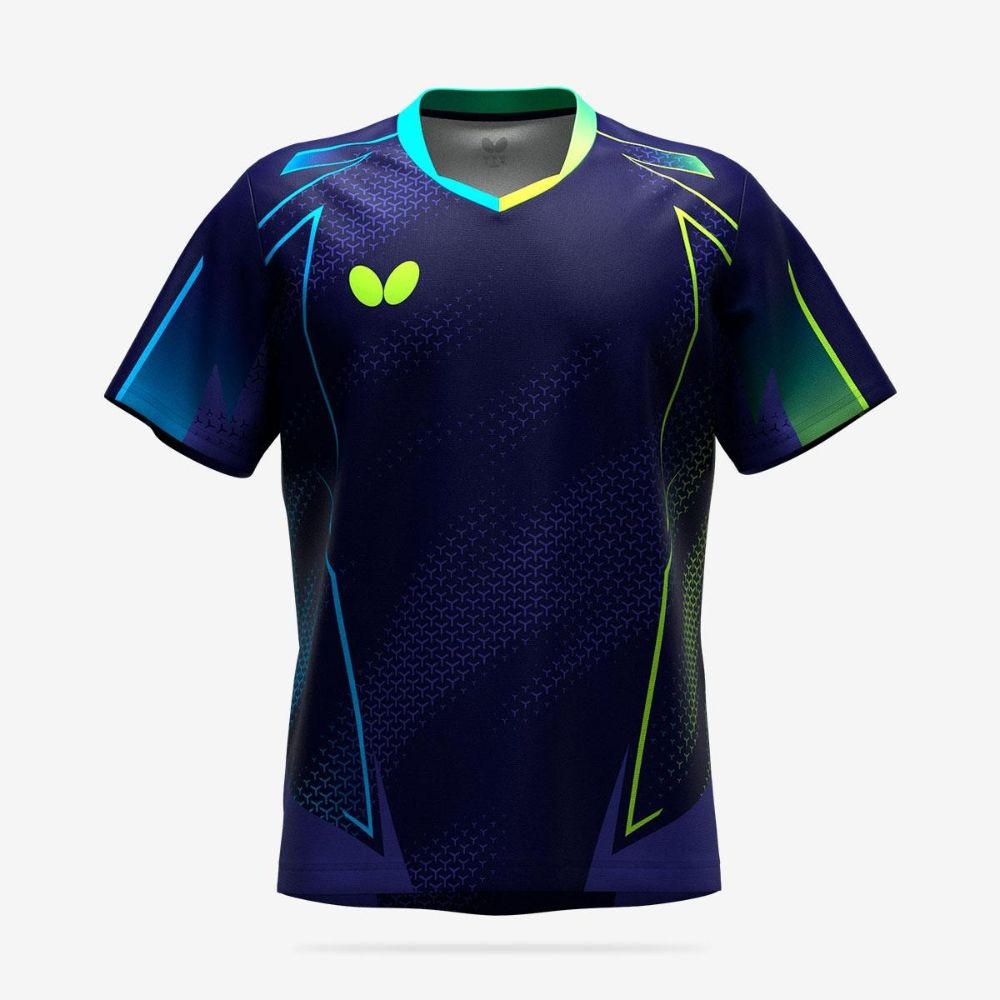 버터플라이 탁구 셔츠 유니폼 네이서스 셔츠 남녀 겸용 2025년 47180 178(네이비) 278(블랙)