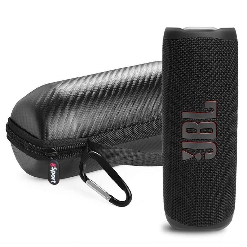 [해외] JBL FLIP 6 방수 휴대용 스피커 번들 gSport Carbon Fiber 케이스
