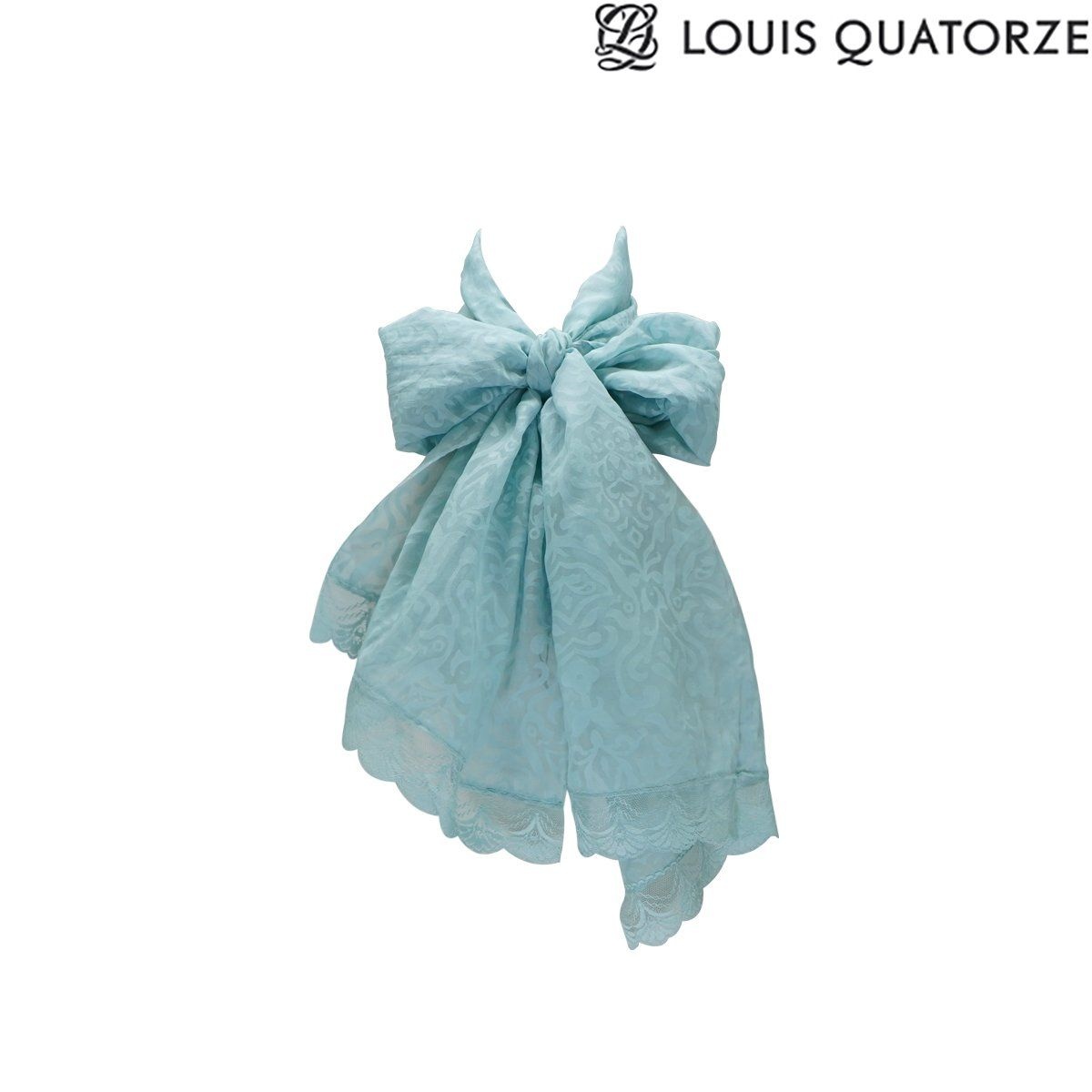 루이까또즈 LOUIS QUATORZE SA-2WPW341MI_ 실크 코튼 프릴 롱스카프 클레오 민트 588447