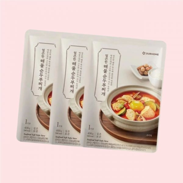 아워홈 얼큰한 해물 순두부 찌개 400g 3개 4602643