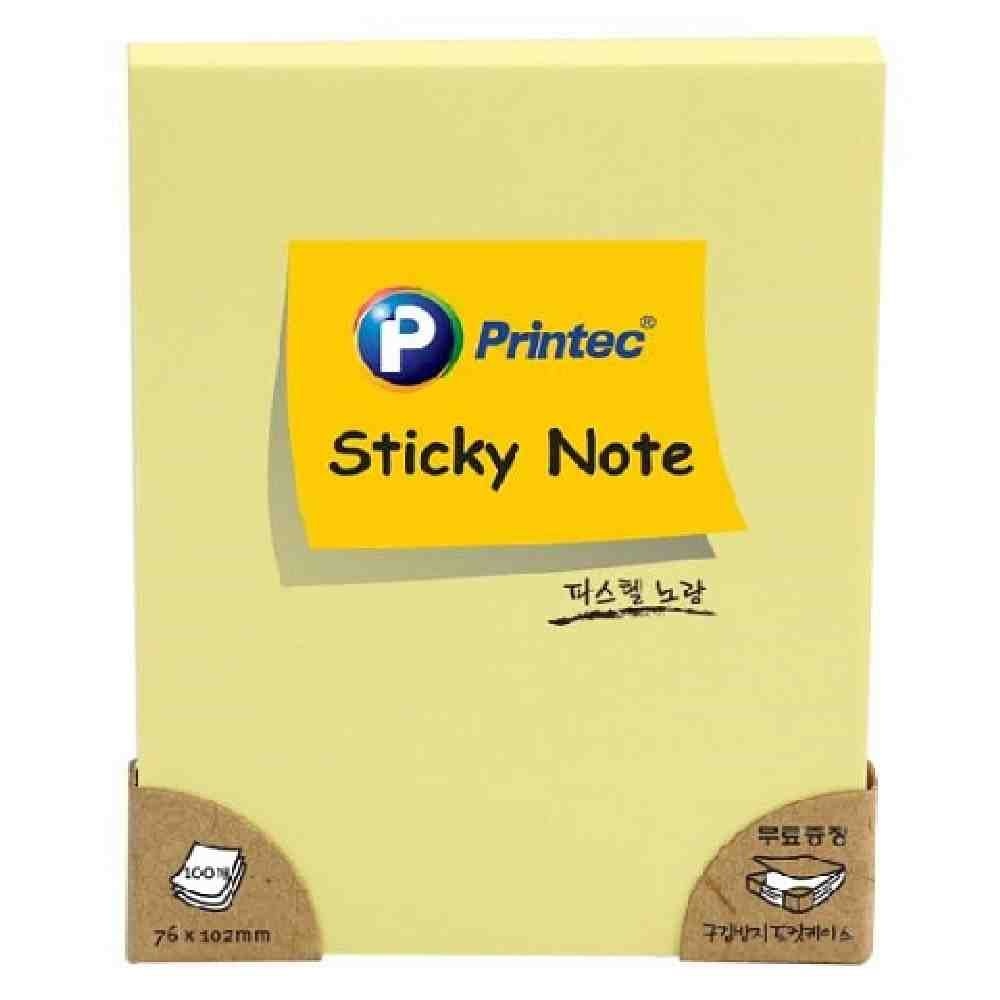 두몰 점착메모지 76X102MM 100매 노랑 팝업메모지 예쁜메모지 점착식메모지 모니터메모지