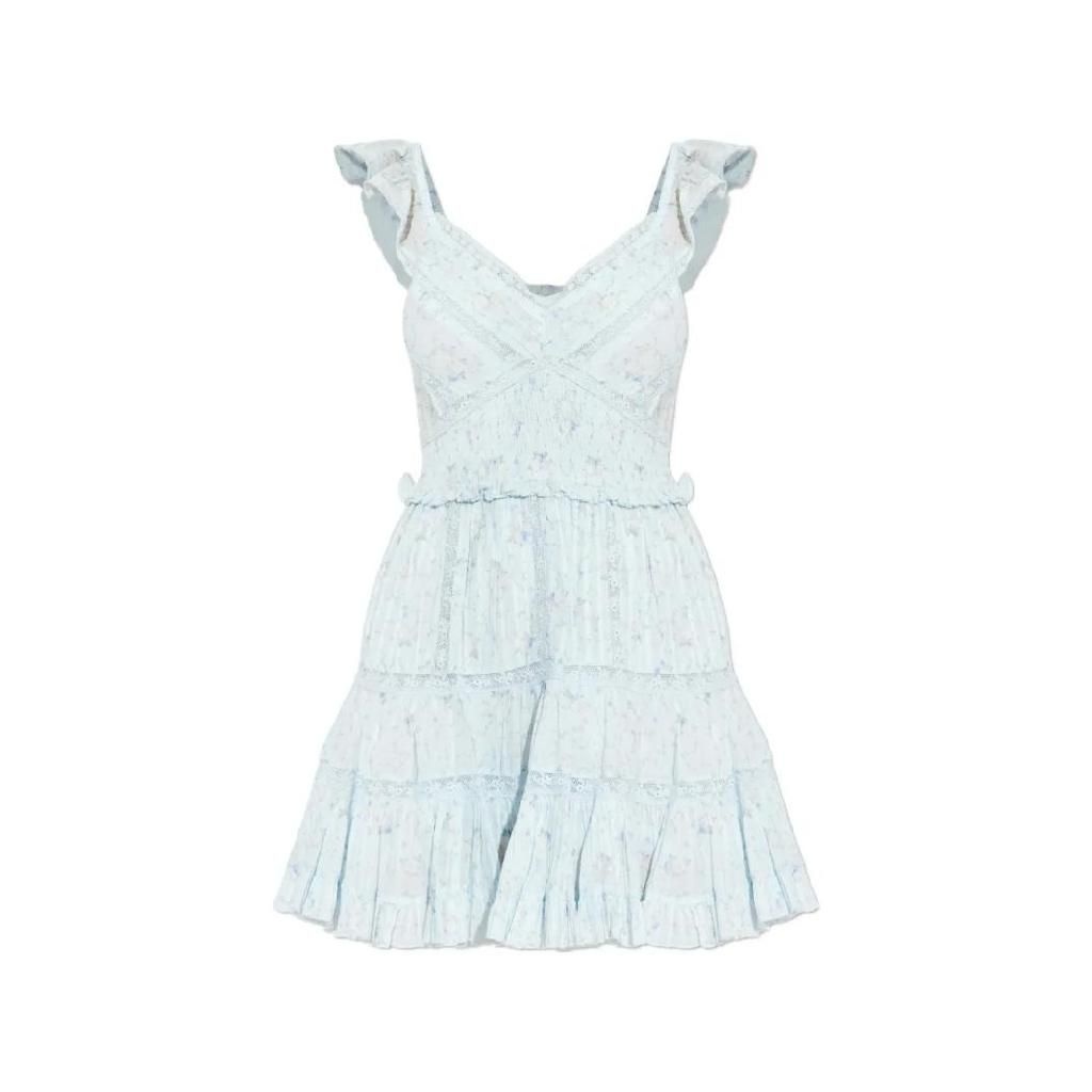 러브쉐이크팬시 러브셰이크팬시 러브쉐이크팬시 프레슬린 러플 플로럴 프린트 미니 드레스 D25483017 TP449947782