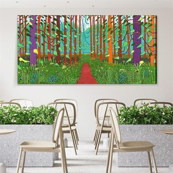 [하프클럽]데이비드호크니 봄의시작 캔버스 그림 액자 80호