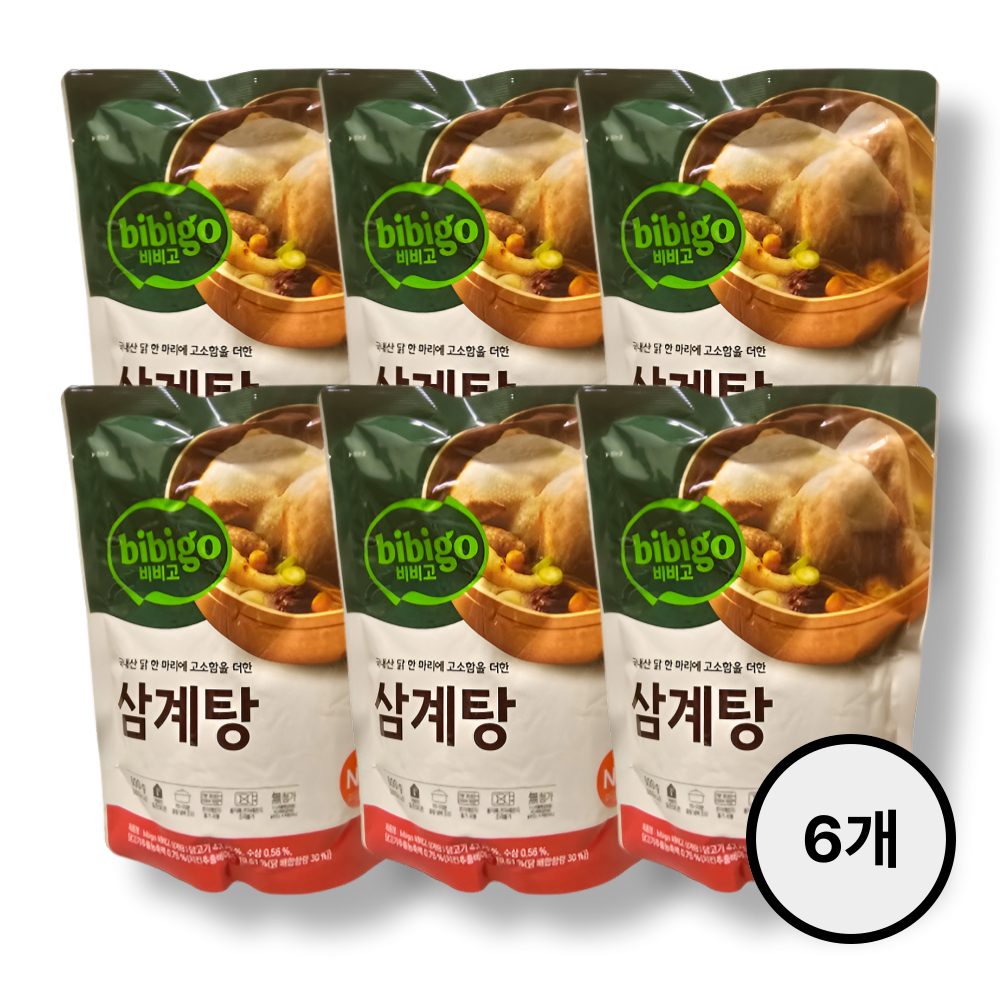[오늘출발] CJ 비비고 삼계탕 800g 6팩