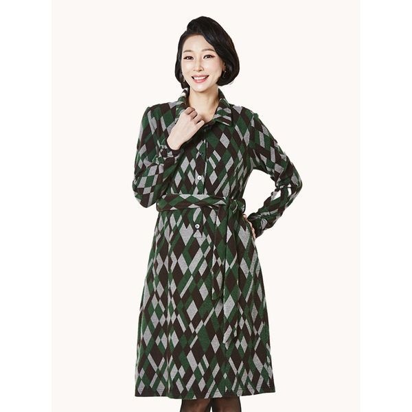 [하프클럽]폴리아나 기모 원피스+제천 벨트 K194OP01