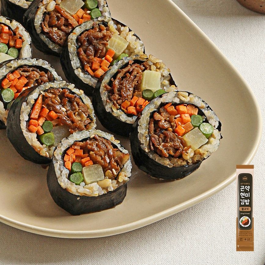 다신샵 다신샵 저당 식이섬유 곤약현미김밥 220g 불고기 5개 다이어트 식단관리 현미김밥 냉동김밥 곤약김밥 402430