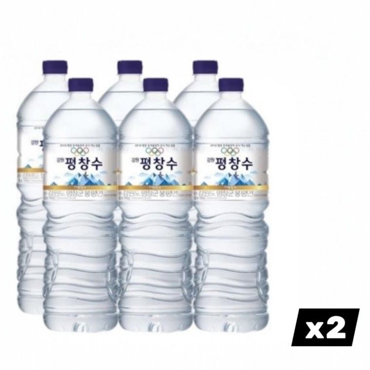 마리셀러 협력사 무라벨 생수 강원 평창수 2L x 12 대용량 2리터 가정용