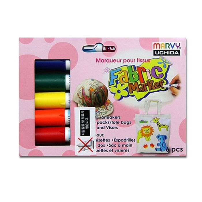 우찌다 우찌다 패브릭마카 6색 560-6A 마카펜 (1개입)