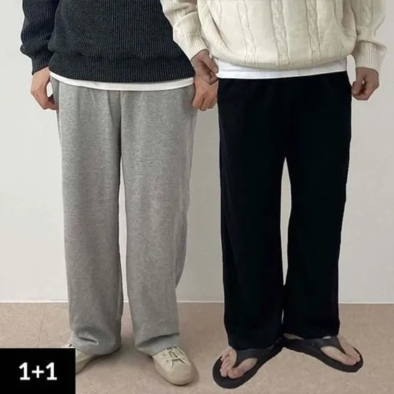 [타임세일] 1+1 특양면 와이드 트레이닝 팬츠 