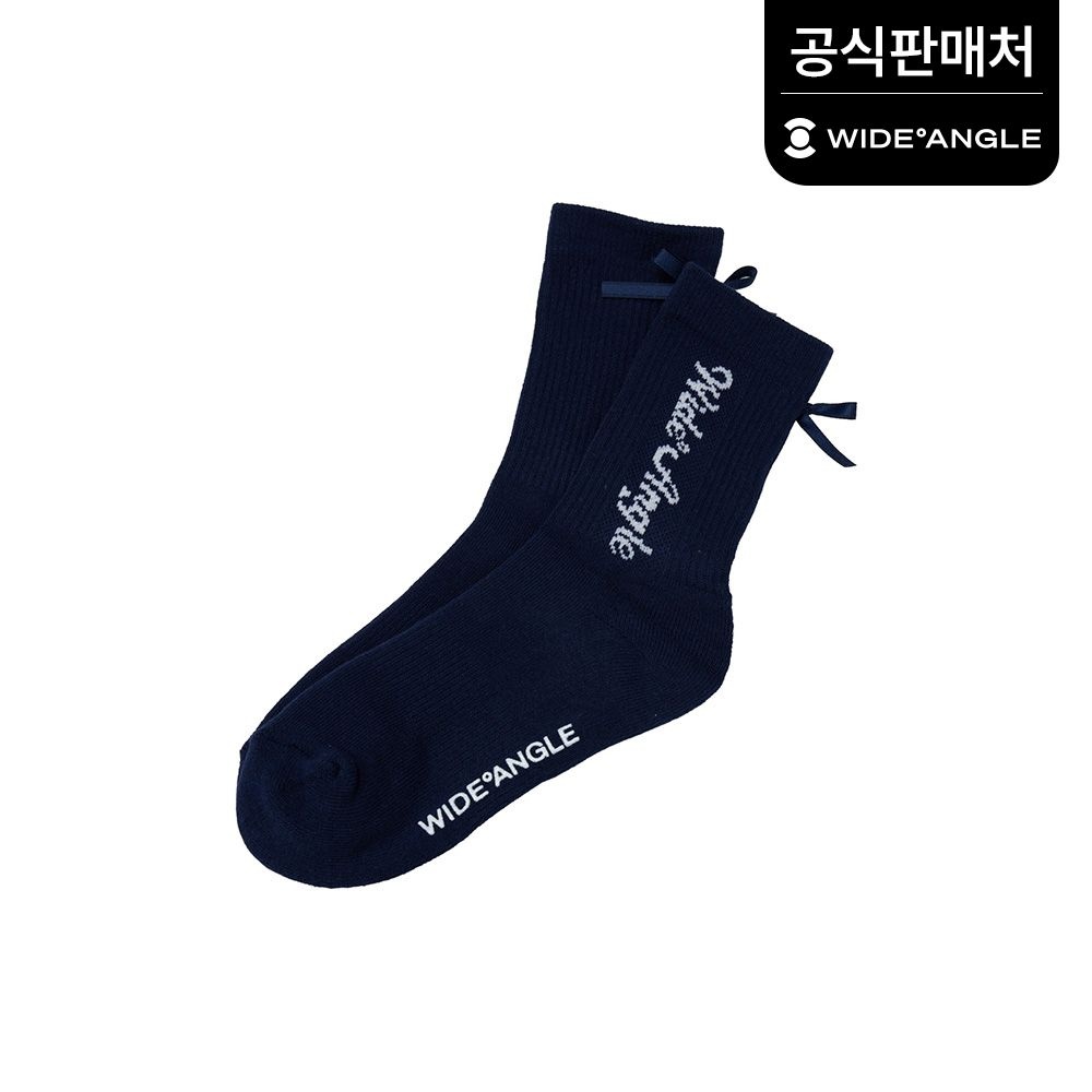 (주)에프씨지코리아 와이드앵글 정상가 13,000원  와이드앵글 공식 여성 골프 CO 골조직 리본 크루 파일삭스_WWP26S05B9