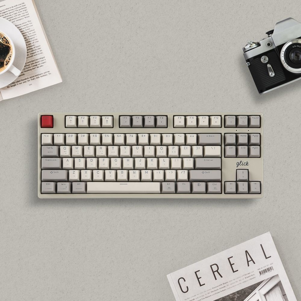 상품상세참조 [온누리상품] 무선블루투스키보드 지클릭커 기계식키보드 레트로 레드 슈퍼히어로 SPK87