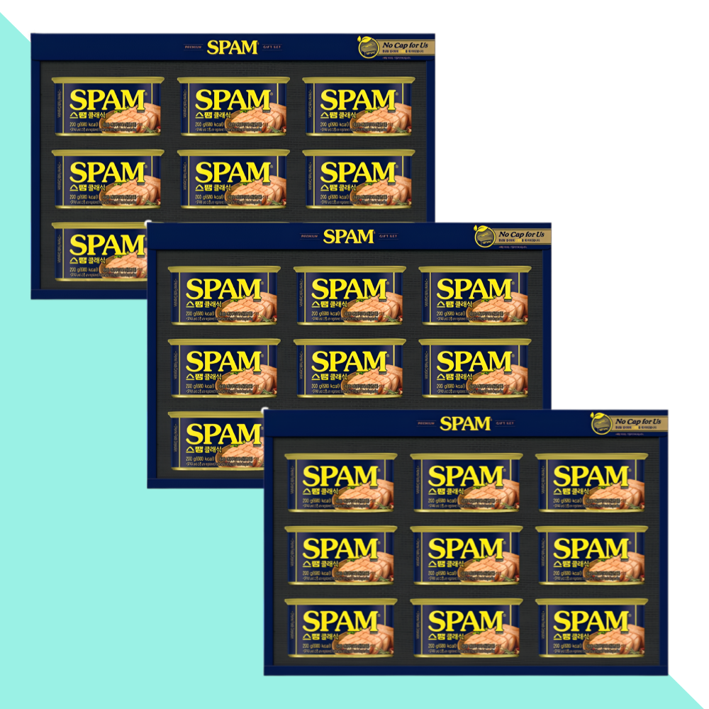 CJ제일제당 스팸 클래식 8호 선물세트 쇼핑백동봉 9캔X3세트