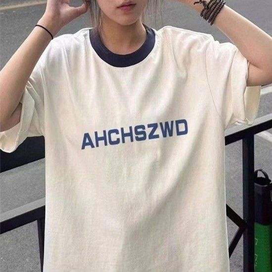 오버핏 여성 티셔츠 빈티지 반팔 티 호불호 숏슬리브 여름반팔 라운드티 여성면티