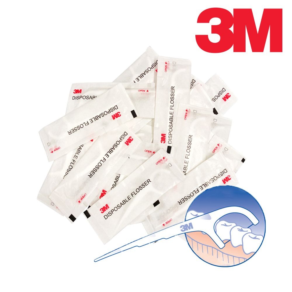 3M 쓰리엠 일회용치실 개별포장 팩 500개입 치과용 Y 스틱형 1팩