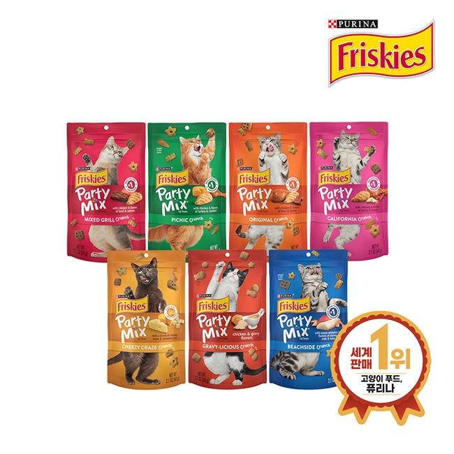 프리스키 파티믹스 고양이 간식 12가지맛 모음/파티믹스 신상품 추가