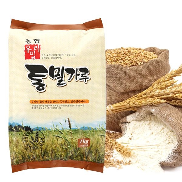 [온누리7%혜택][우리밀농협] 우리밀 통밀가루 2봉/3봉/5봉(봉당1kg) (2봉)