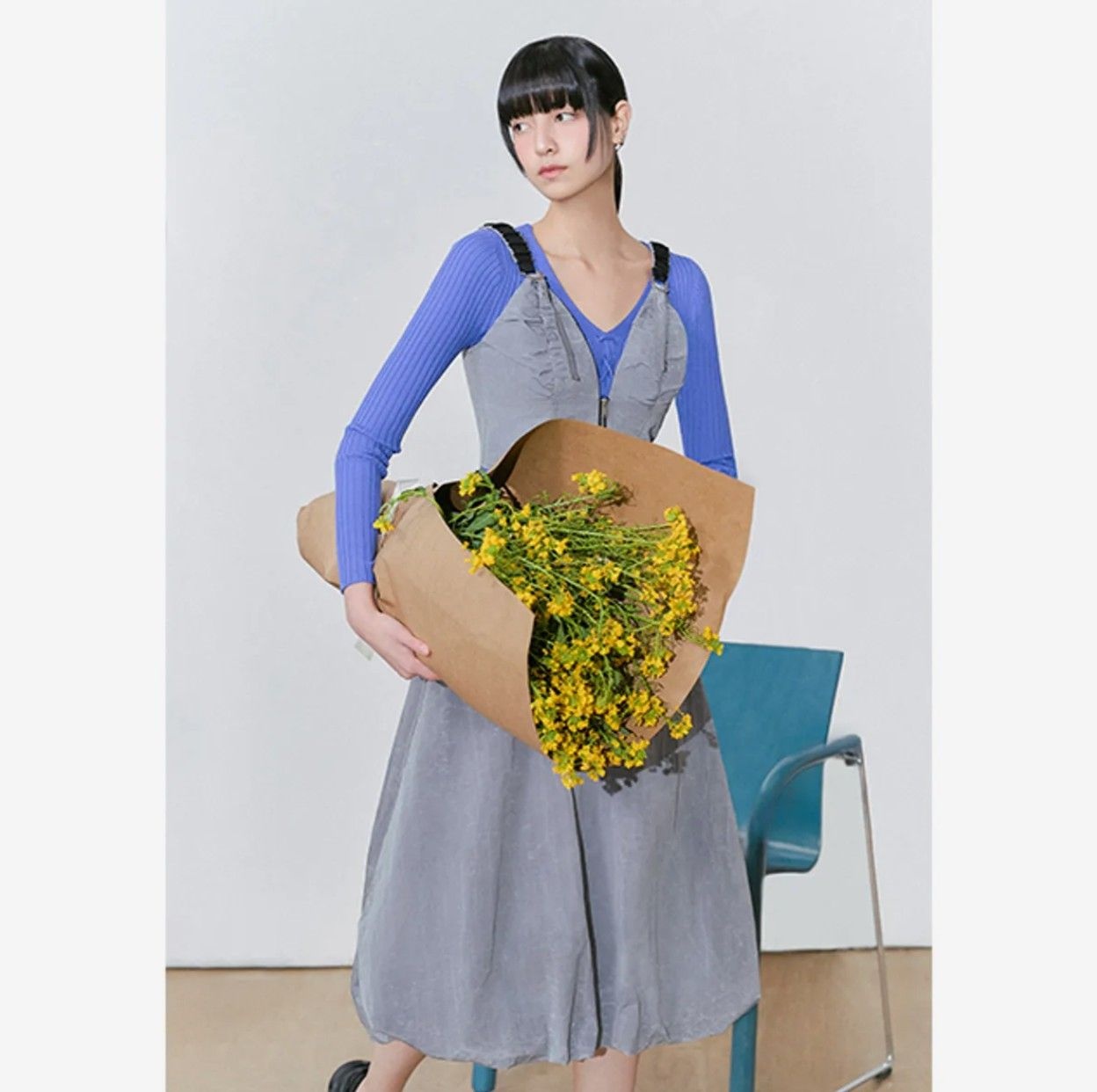 [롯데백화점] 에고이스트 [HERITAGE] V넥 셔링 포인트 크랙 숏 베스트 ER2WV360 LE1221083558