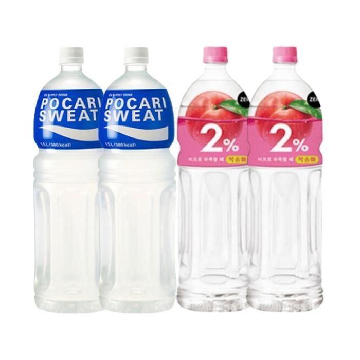 한번에먹자쇼핑몰 이온음료 혼합 / 포카리스웨트 1.5L 2개 + 2% 이프로 부족할때 제로 1.5L 2개 / 총 4개