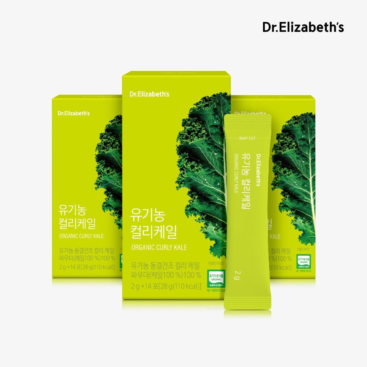 나우푸드 닥터엘리자베스 유기농 컬리케일 14포 3박스