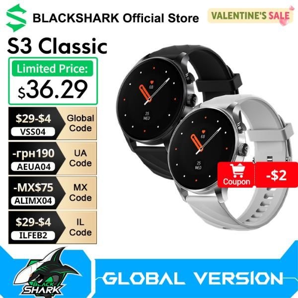 새로운 블랙샤크 S3 클래식 스마트워치 1.43'' AMOLED