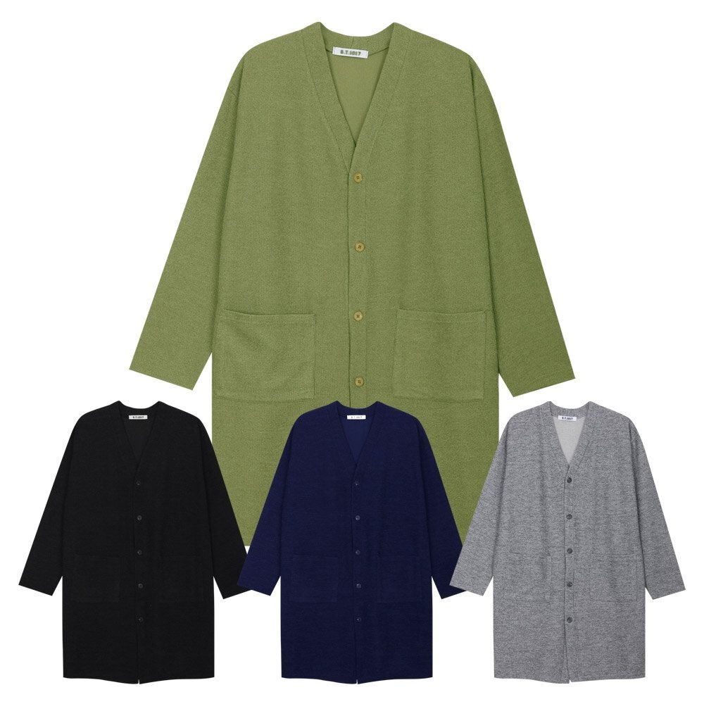 파파브로 [패션플러스][모로엠]남성 신축성 브이넥 오버핏 롱가디건 5C-CA-Q020