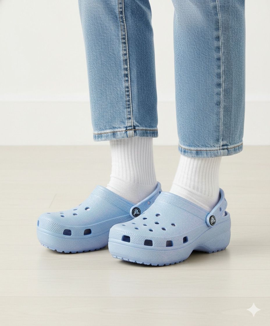 크록스 여성 클래식 플랫폼 글리터 클로그W MJE (23SWCL207241) L7K3