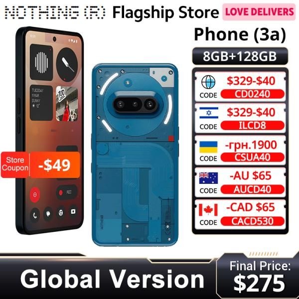 글로벌 버전 낫싱 폰(3a) 5G 스냅드래곤 7s 3세대 NFC