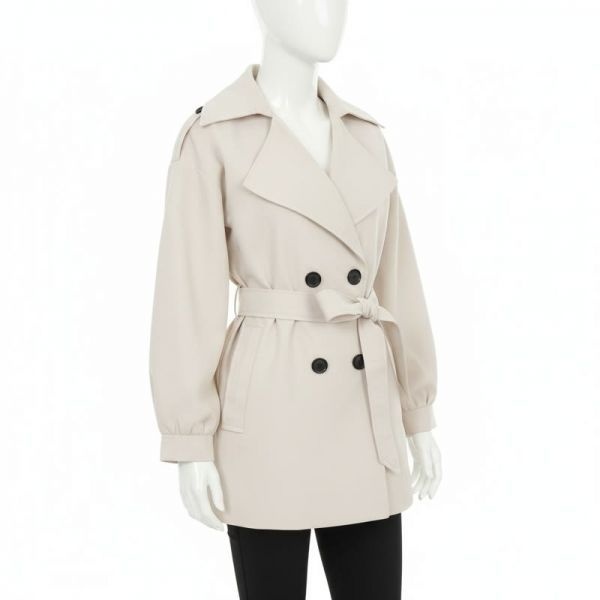샐리 스 SELLY S 벨티드 퍼프 하프 트렌치코트 여성 자켓 I5A CCT002