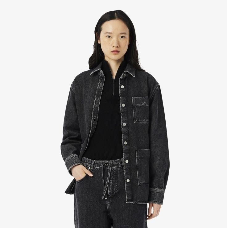 [국내 백화점] 라코스테 여성 25FW 릴렉스핏 데님 셔츠 자켓 BF2446-55N-6NM BF2446-55N-6NM-EJS [인기상품