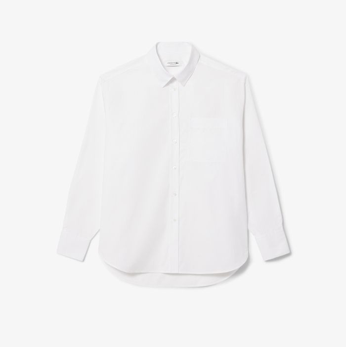 [국내 백화점] 라코스테 여성 25FW 오버사이즈핏 포플린 셔츠 CF0215-55N-001 CF0215-55N-001-EJS [인기상