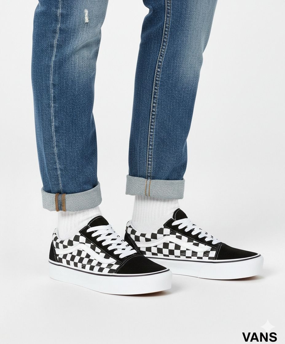 반스 올드스쿨 플랫폼 - (체커보드) 블랙화이트 / VN0A3B3UHRK1 L7K3