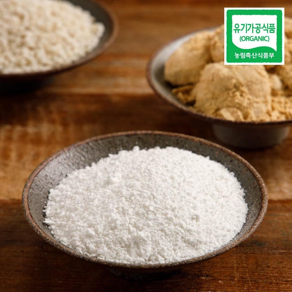 마을기업싸리재 싸리재 유기농 습식 쌀가루 [백미 찹쌀가루 1kg] 베이킹