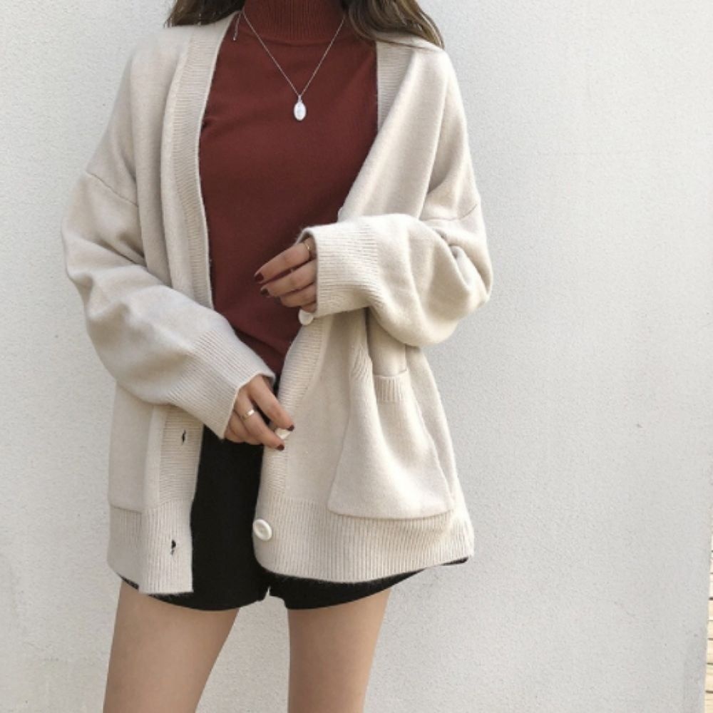 가디건 742MOO70 가을 단추 데일리 봄 간절기가디건 큐티 여자