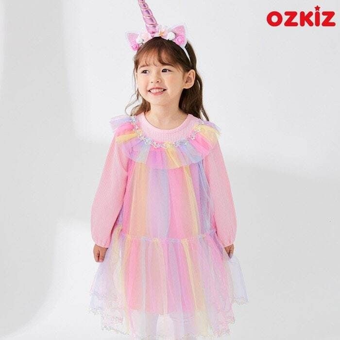 [국내백화점 출고] 오즈키즈 핑크판타지 아동 여아 원피스(머리띠 세트) [인기상품] 선물추천