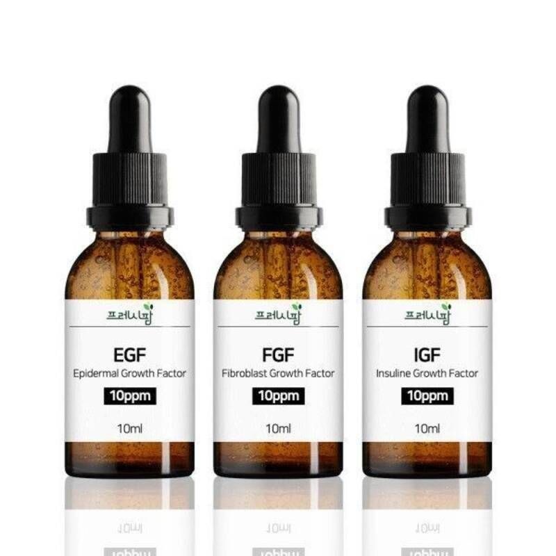 뷰티관리 피부관리 EGF 피부컨디션 회복 리프팅관리FGF 리프팅관리IGF 앰플 원액 10ppm 10ml 세트