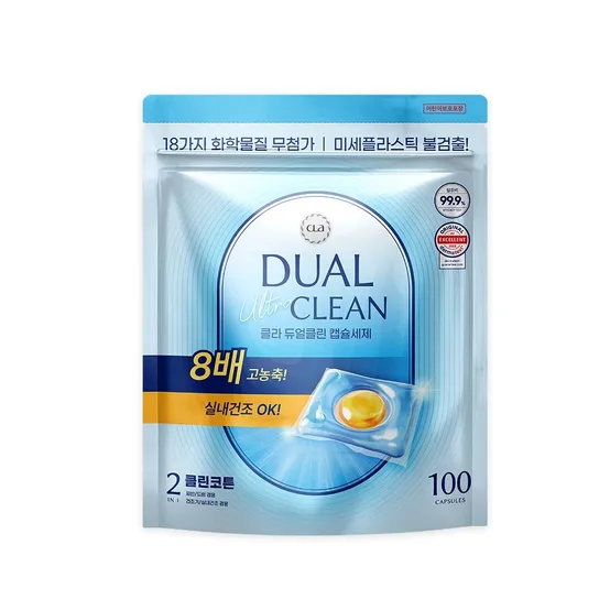 CLA 국내생산 캡슐세제 듀얼클린 100개