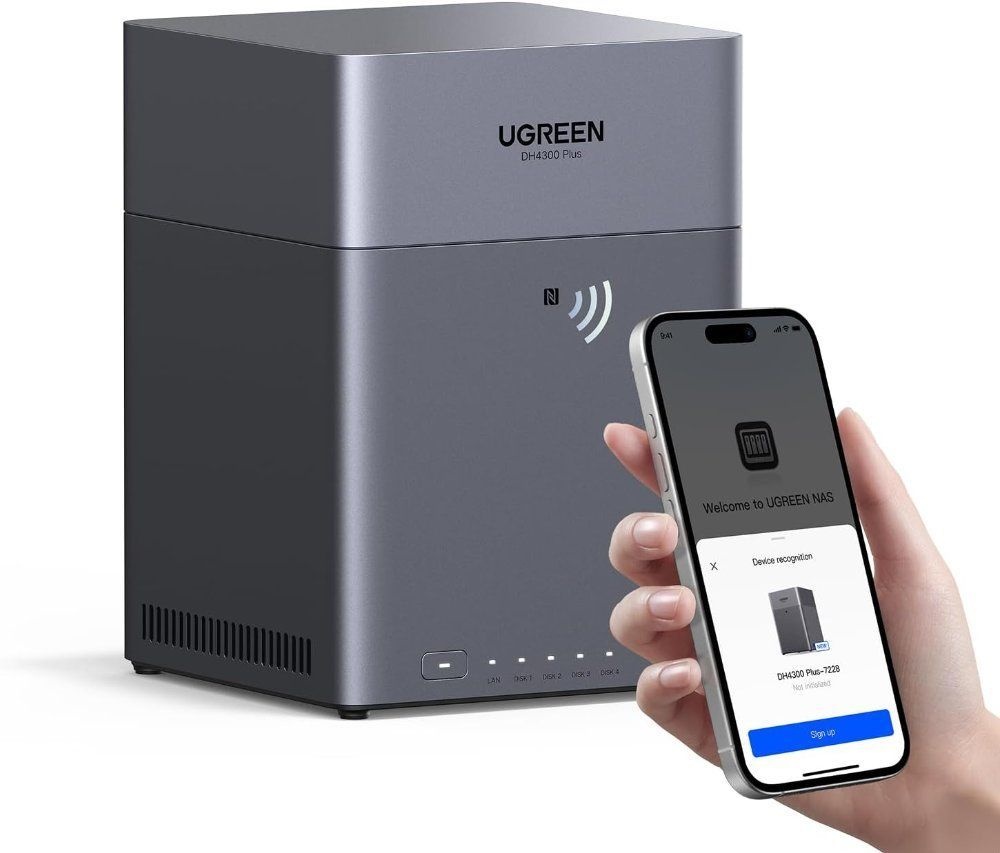 [해외] UGREEN NAS DH4300 플러스 4베이 데스크탑 NASync