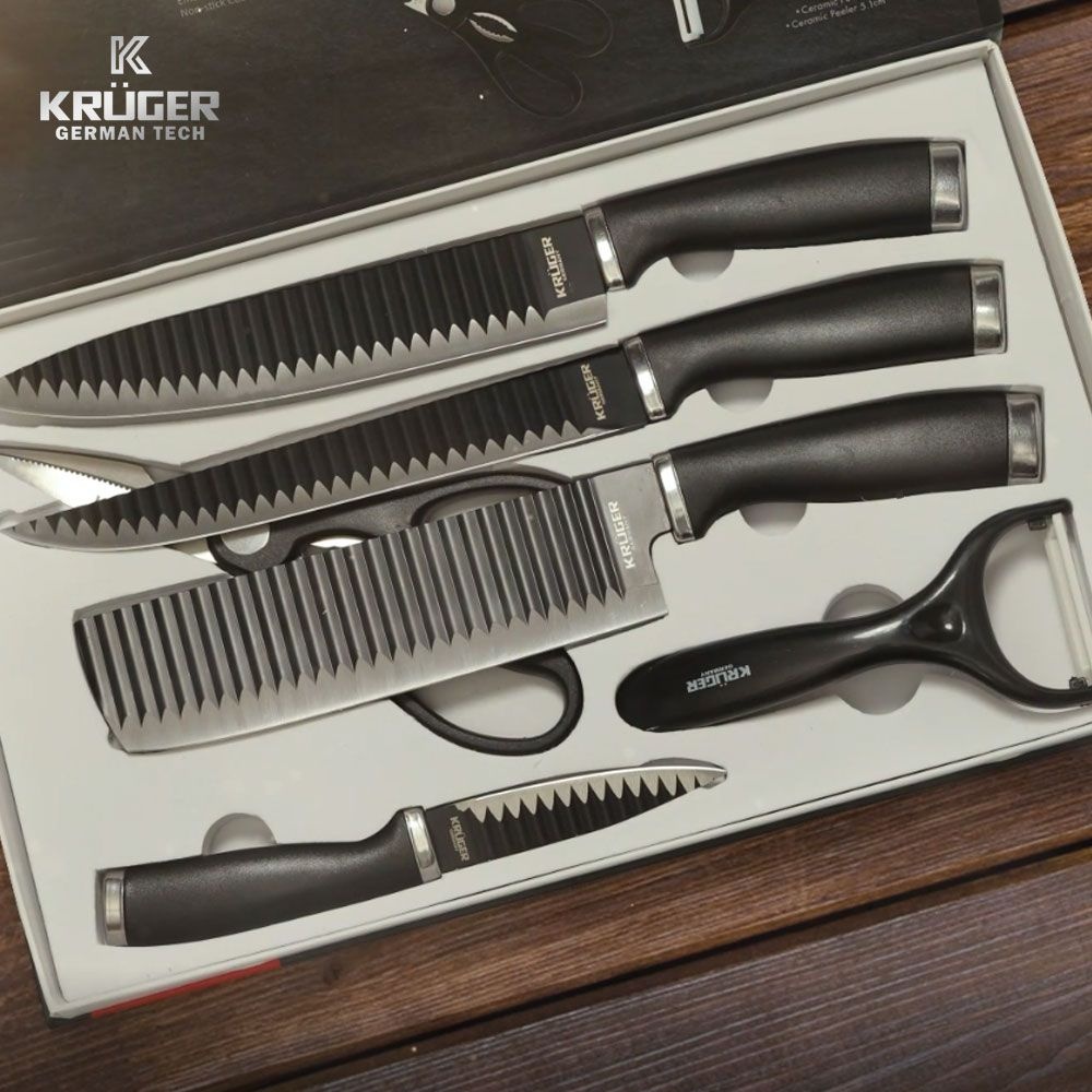 핏테라 독일 크루거 스테인리스 6종 식도세트 블랙에디션