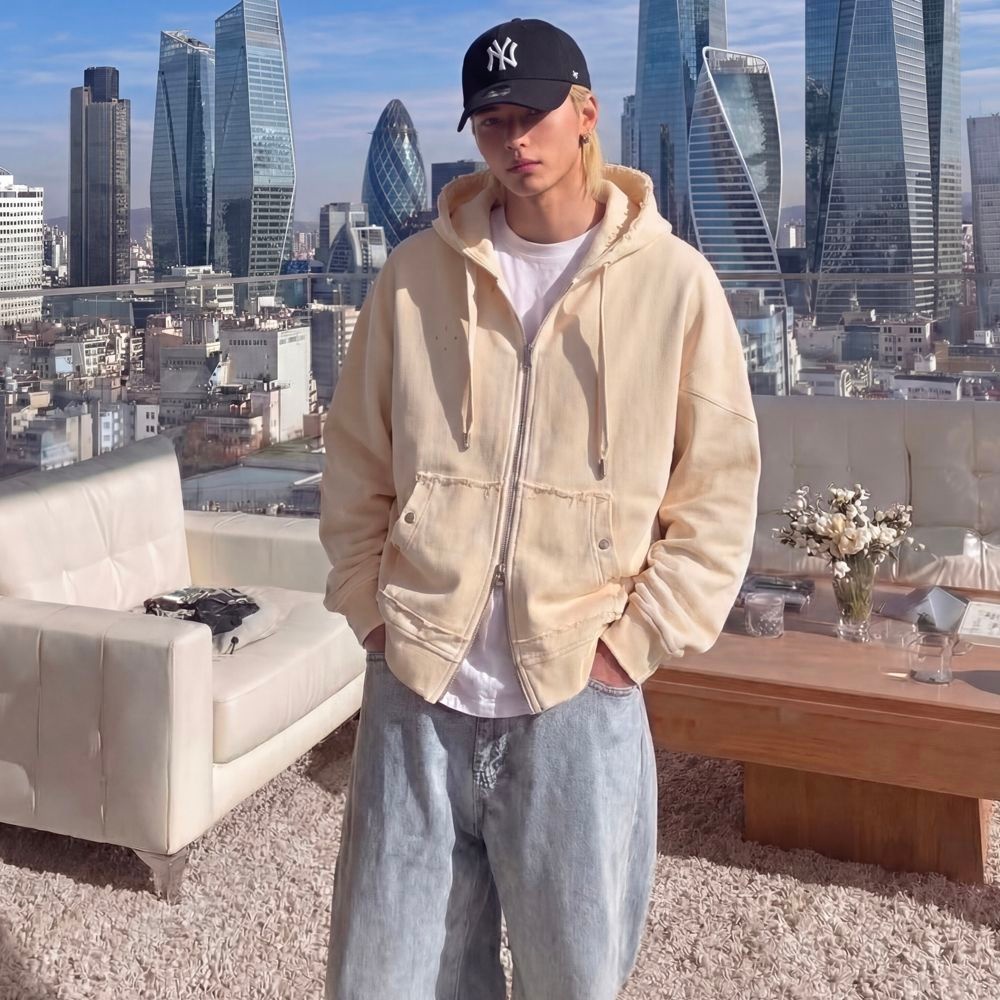 에센셜 와이드 추리닝 바지