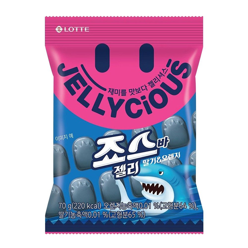 롯데 롯데리아 과자사탕초콜릿간식/A29_롯데 젤리셔스 죠스바 젤리 70g/사무실,회사,탕비실,모임,어린이집,학원,교회,과자파티