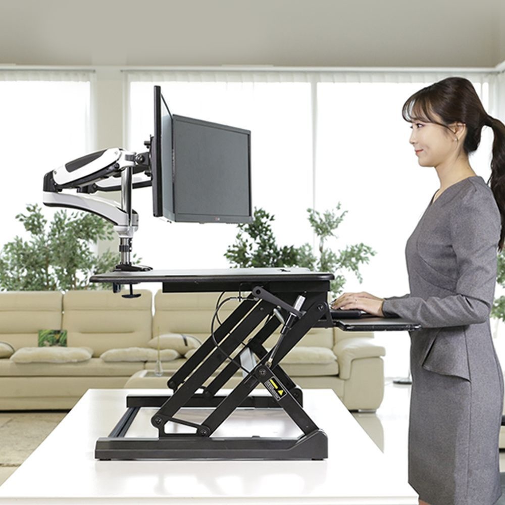 Fiture 스탠워크 FPSWVB 스탠딩 데스크 책상위 높이조절 모션데스크