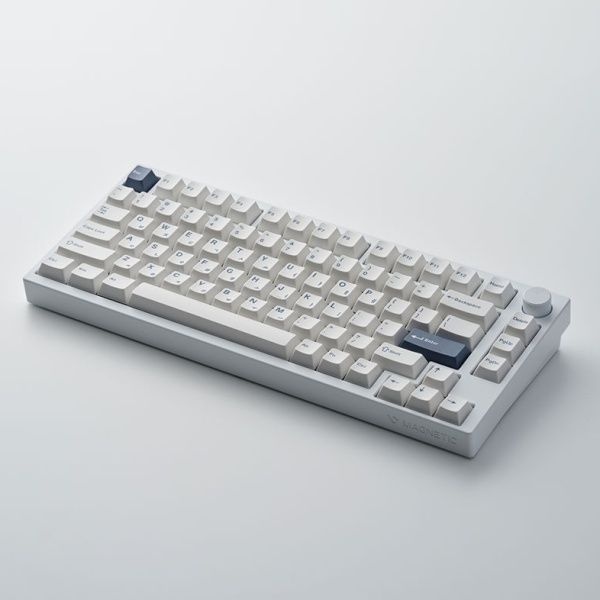 VARO 유선 기계식 키보드, 바로 VM75 HE 풀알루미늄 자석축 영문키캡 화이트 베리페리 HE 마그네틱