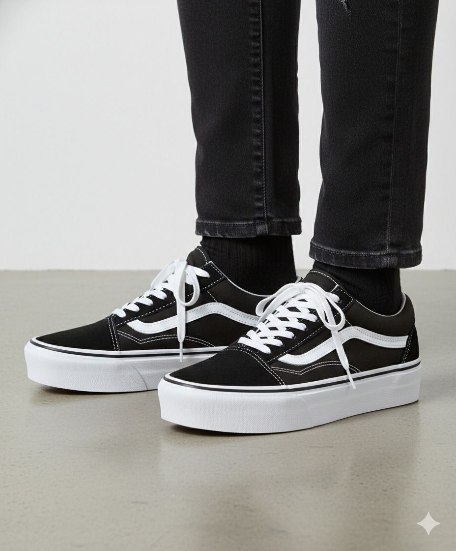 반스 올드스쿨 플랫폼 - 블랙화이트 / VN0A3B3UY281 L7K3