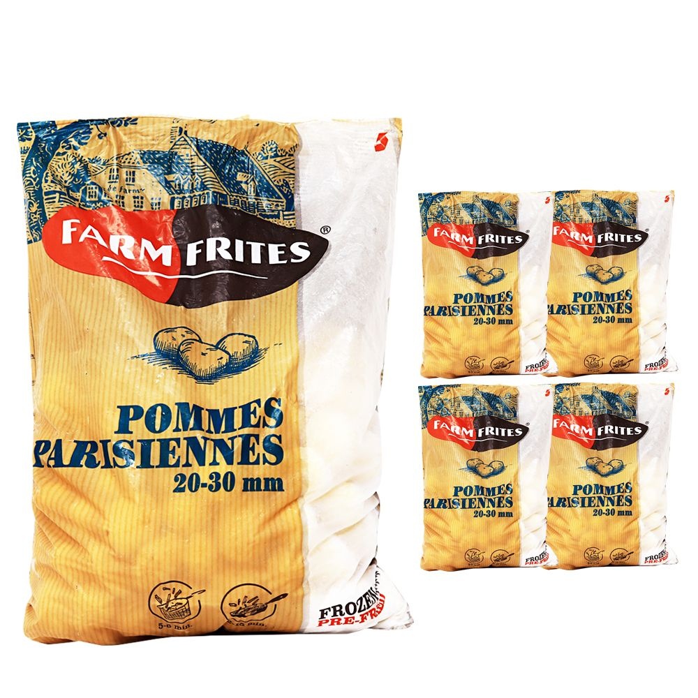 FARM FRITES 팜프리츠 포메스 파르시안 2.5kg /알감자/냉동 한박스 (2.5kg x 4ea)
